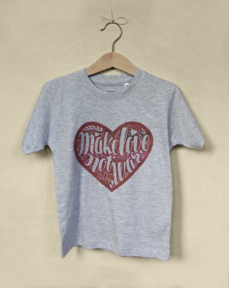 T-Shirt "Make Love not War" - 3/4 anni